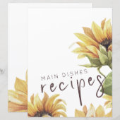 Ontvanger Waterverf zonnebloem divider hoofddeksel (Voorkant / Achterkant)