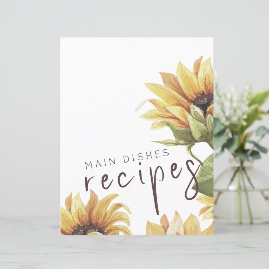 Ontvanger Waterverf zonnebloem divider hoofddeksel (Staand voorkant)