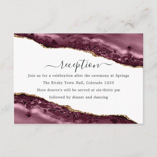 Ontvanging van bruine en gouden bonte weddenschapp informatiekaartje (Voorkant)