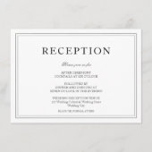 Ontvanging van bruine en zwarte bruiloft informatiekaartje (Voorkant)