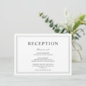 Ontvanging van bruine en zwarte bruiloft informatiekaartje (Staand voorkant)