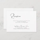 Ontvanging van bruine en zwarte bruiloft informatiekaartje (Voorkant / Achterkant)