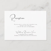 Ontvanging van bruine en zwarte bruiloft informatiekaartje (Voorkant)