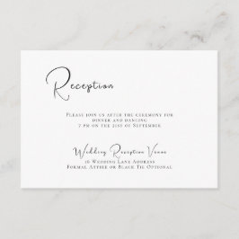 Ontvanging van bruine en zwarte bruiloft informatiekaartje