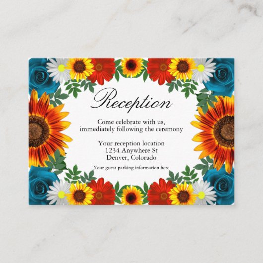 Ontvanging van grasbloemen op de achtertuin informatiekaartje (Voorkant)