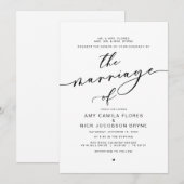 Ontvanging van ouders, Romance kalligrafie, huweli Kaart (Voorkant / Achterkant)