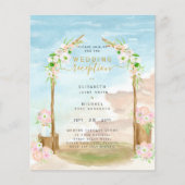 Ontvanging van strandbruiloft over buikstrand Uitn Flyer (Voorkant)