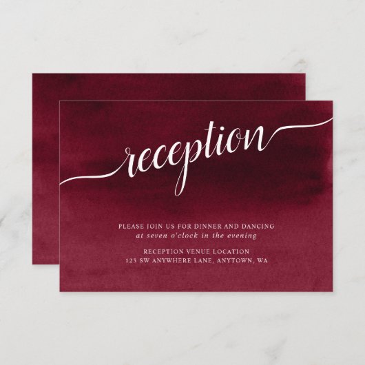 Ontvanging van Waterverven van Bourgogne Informatiekaartje (Voorkant / Achterkant)