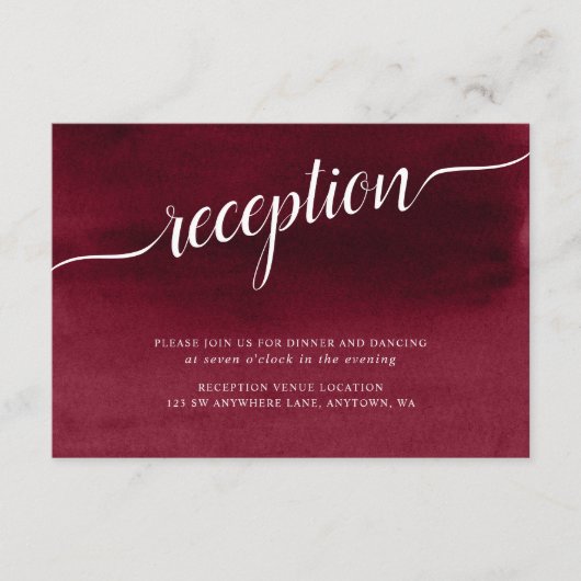 Ontvanging van Waterverven van Bourgogne Informatiekaartje (Voorkant)