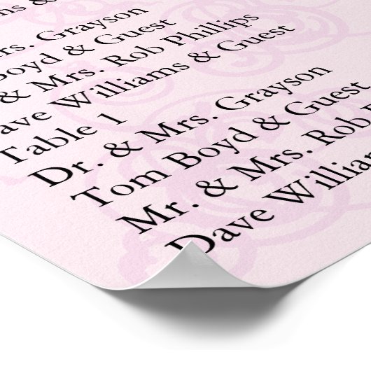 Ontvangingskaart Lila Poster (Hoek)