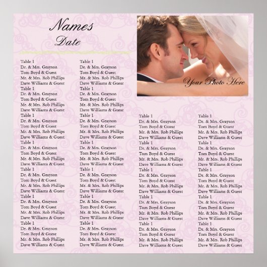 Ontvangingskaart Lila Poster (Voorkant)