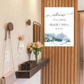 Ontvangingsontvangst voor huwelijkswinterwonderlan poster