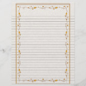 Ontvangingspagina Elegant Gold Floral Border Lined (Achterkant)