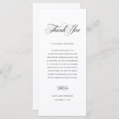 Ontvangingstabel voor legante bruiloft - Bedankt v Menu (Voorkant / Achterkant)