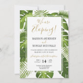 Ontvangingsuitnodiging voor Tropical Elopement Kaart (Voorkant)