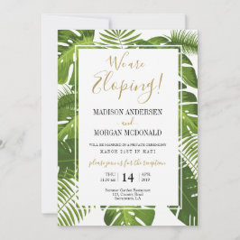 Ontvangingsuitnodiging voor Tropical Elopement Kaart