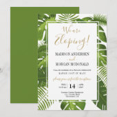 Ontvangingsuitnodiging voor Tropical Elopement Kaart (Voorkant / Achterkant)