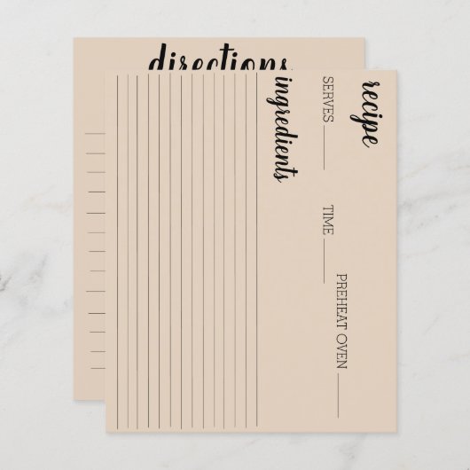 Ontvangkaart (Voorkant / Achterkant)