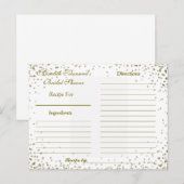 Ontvangkaart | GoudConfetti Uitnodiging Briefkaart (Voorkant / Achterkant)