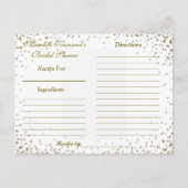 Ontvangkaart | GoudConfetti Uitnodiging Briefkaart (Voorkant)