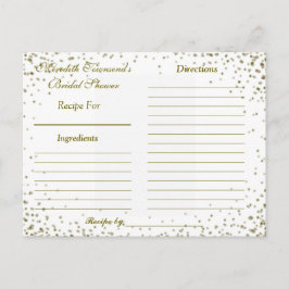 Ontvangkaart | GoudConfetti Uitnodiging Briefkaart