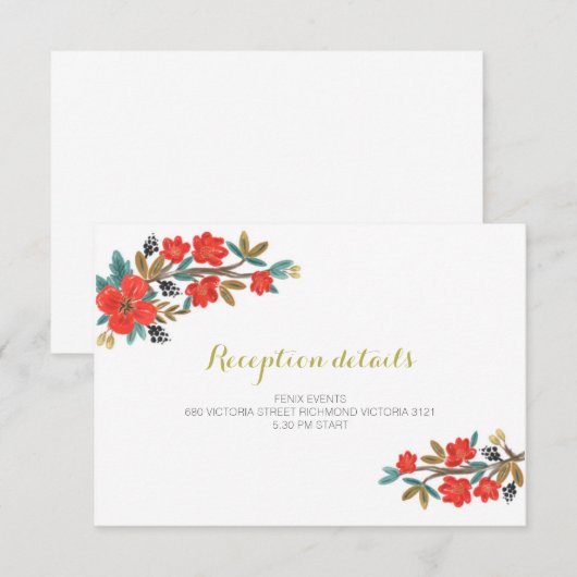 Ontvangkaart Informatiekaartje (Voorkant / Achterkant)