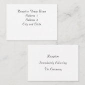 Ontvangkaart Informatiekaartje (Voorkant / Achterkant)