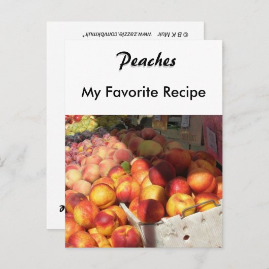 Ontvangkaart - Perziken Briefkaart (Voorkant / Achterkant)