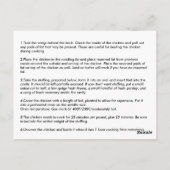 Ontvangkaart - Roast kip Briefkaart (Achterkant)