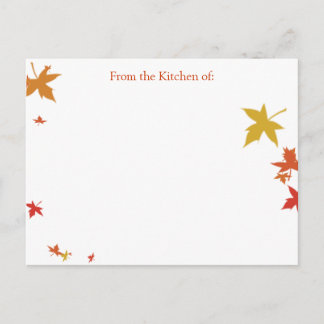 Ontvangkaart voor afvallende bladeren (aangepast v briefkaart