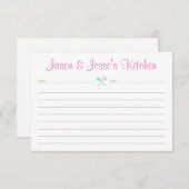 Ontvangkaart voor douche of huisverwarming informatiekaartje (Voorkant / Achterkant)