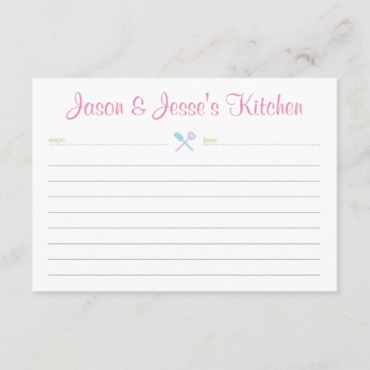 Ontvangkaart voor douche of huisverwarming informatiekaartje (Voorkant)