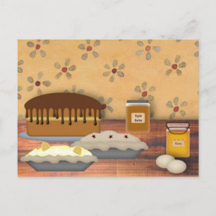 Ontvangkaart voor landendesserts briefkaart