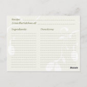 Ontvangkaart voor olijfolie briefkaart (Achterkant)