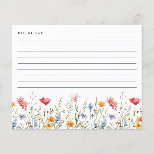 Ontvangkaart voor Vrijgezellenfeest van wilde bloe (Achterkant)