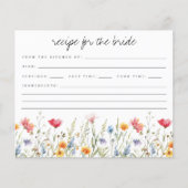 Ontvangkaart voor Vrijgezellenfeest van wilde bloe (Voorkant)