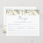 Ontvangkaart voor Vrijgezellenfeest van wilde bloe (Voorkant / Achterkant)