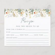 Ontvangkaart voor Vrijgezellenfeest van wilde bloe