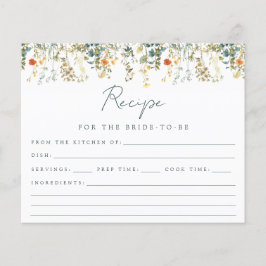 Ontvangkaart voor Vrijgezellenfeest van wilde bloe