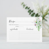 Ontvangkaart voor Vrijgezellenfeest van wilde bloe (Staand voorkant)