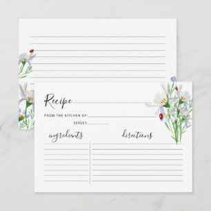 Ontvangkaart voor Vrijgezellenfeest van wilde bloe