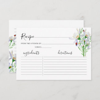 Ontvangkaart voor Vrijgezellenfeest van wilde bloe