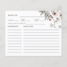 Ontvangkaart voor Vrijgezellenfeest van wilde bloe