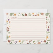 Ontvangkaart voor Vrijgezellenfeest van wilde bloe Bedankkaart (Voorkant)