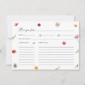 Ontvangkaart voor Vrijgezellenfeest van wilde bloe Kaart (Voorkant)