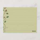 Ontvangkaarten voor ontbijtkoek briefkaart (Achterkant)