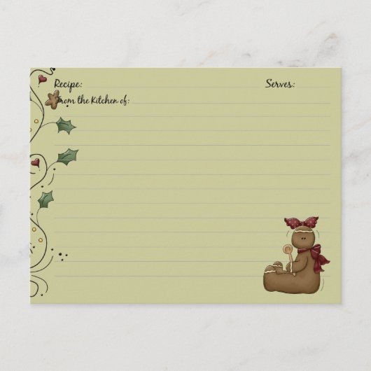 Ontvangkaarten voor ontbijtkoek briefkaart (Voorkant)