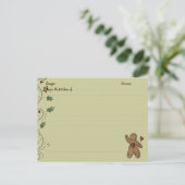 Ontvangkaarten voor ontbijtkoek briefkaart (Staand voorkant)