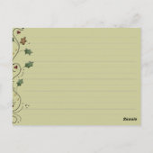 Ontvangkaarten voor ontbijtkoek briefkaart (Achterkant)