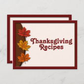 Ontvangkaarten voor Thanksgiving van afvallen Briefkaart (Voorkant / Achterkant)